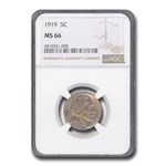1919 Buffalo Nickel MS-66 NGC