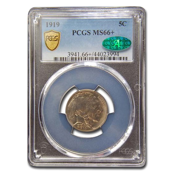 1919 Buffalo Nickel MS-66+ PCGS CAC 1919 Buffalo Nickel MS-66+ PCGS CAC