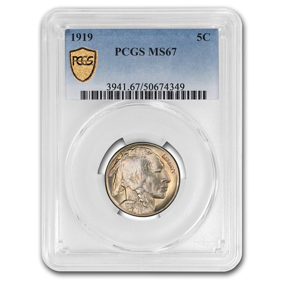 1919 Buffalo Nickel MS-67 PCGS 1919 Buffalo Nickel MS-67 PCGS