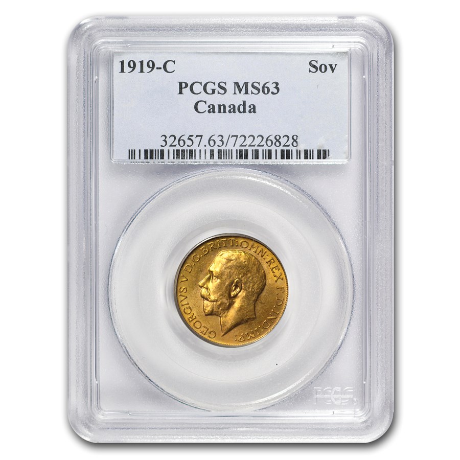 1919-C Canada Gold Sovereign MS-63 PCGS