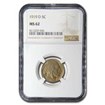 1919-D Buffalo Nickel MS-62 NGC