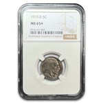 1919-D Buffalo Nickel MS-65+ NGC