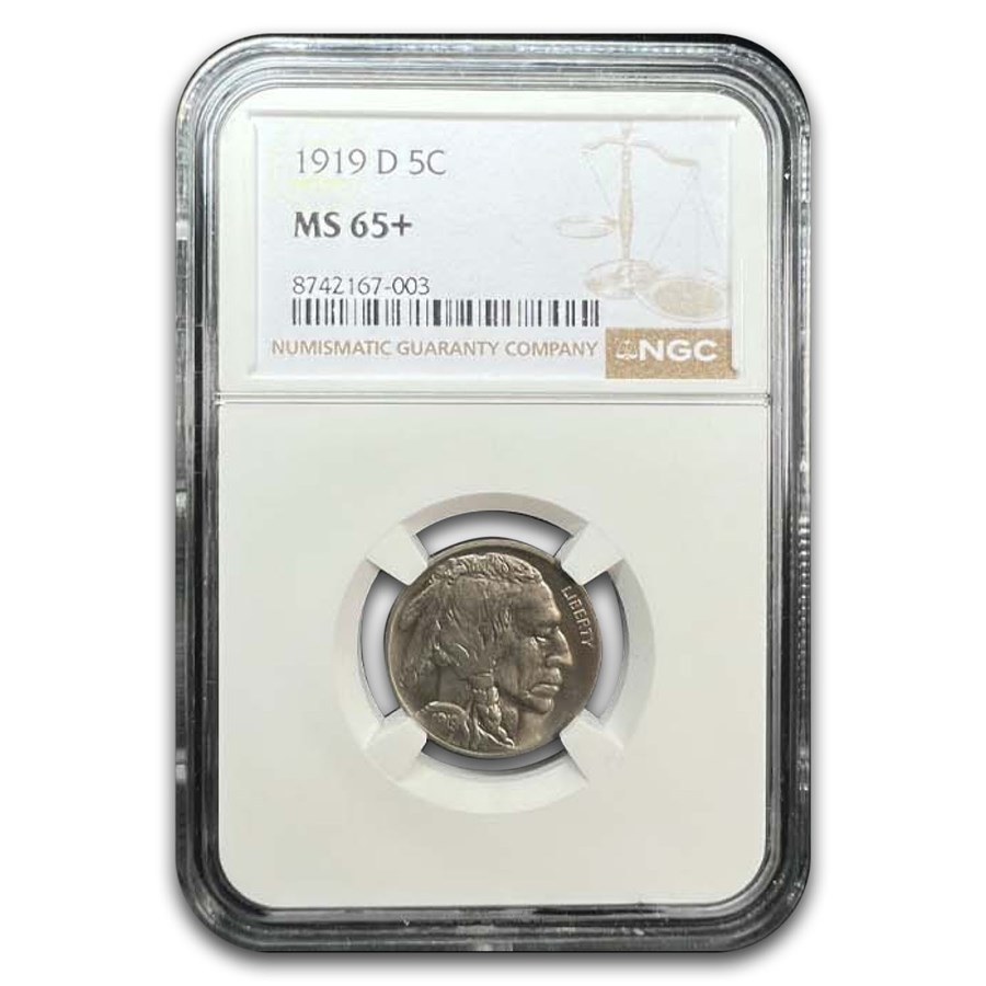 1919-D Buffalo Nickel MS-65+ NGC