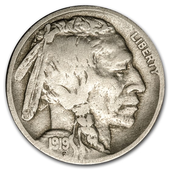 1919-D Buffalo Nickel VG Details 1919-D Buffalo Nickel VG Details