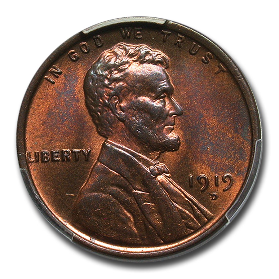 Buy 1919-D Lincoln Cent MS-63 PCGS (Red/Brown) | APMEX