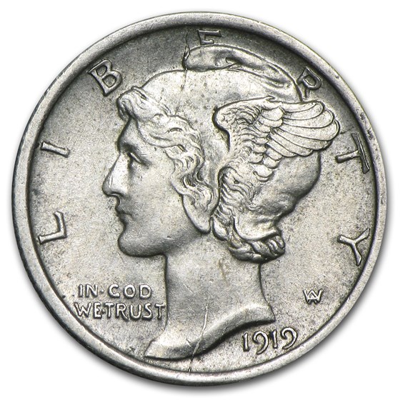1919-D Mercury Dime AU 1919-D Mercury Dime AU