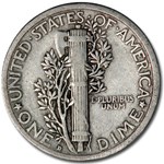 1919-D Mercury Dime Fine