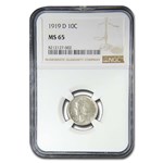 1919-D Mercury Dime MS-65 NGC