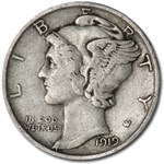 1919-D Mercury Dime VF