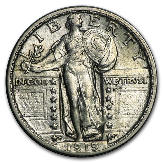 1919-D Standing Liberty Quarter AU 1919-D Standing Liberty Quarter AU