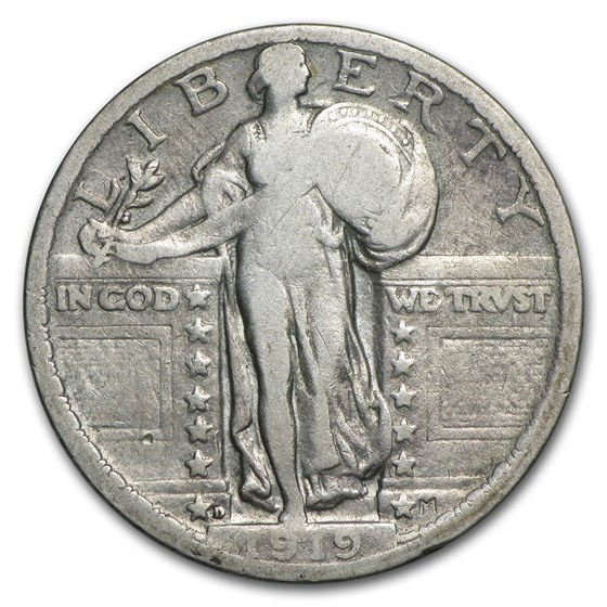 1919-D Standing Liberty Quarter Fine 1919-D Standing Liberty Quarter Fine