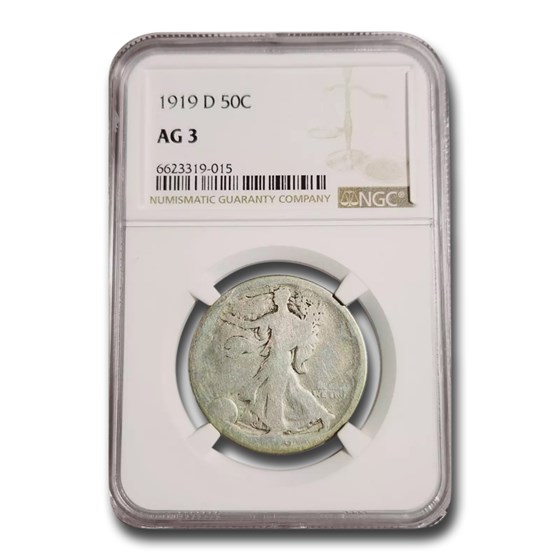1919-D Walking Liberty Half Dollar AG-3 NGC