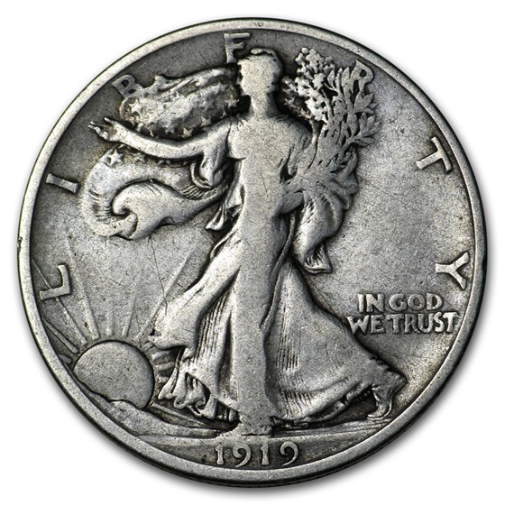 1919-D Walking Liberty Half Dollar Fine 1919-D Walking Liberty Half Dollar Fine