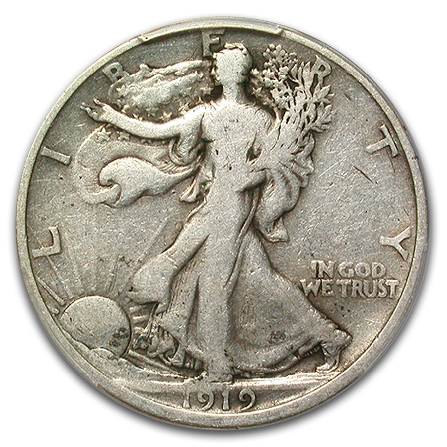 1919-D Walking Liberty Half Dollar VG-10 PCGS