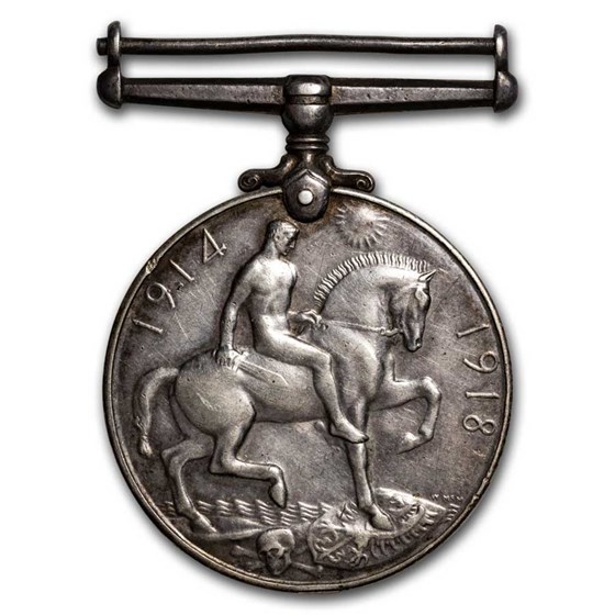 1919 Great Britain Silver British War Medal WWI George V W/Clasp 1919 Great Britain Silver British War Medal WWI George V W/Clasp