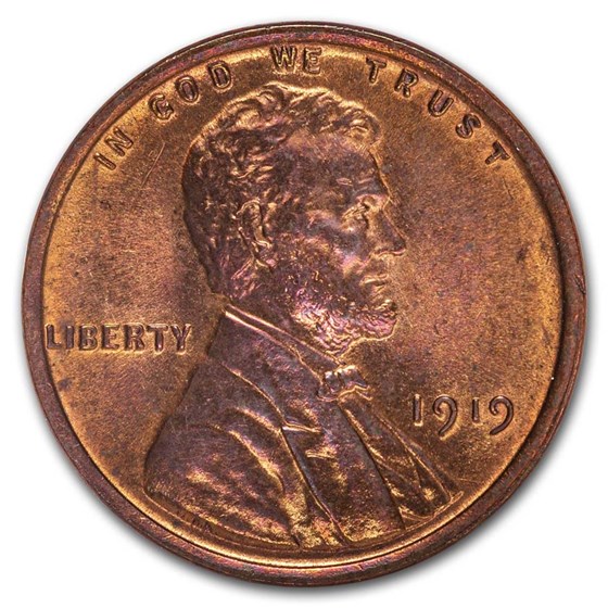 1919 Lincoln Cent BU (Red/Brown) 1919 Lincoln Cent BU (Red/Brown)