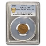1919 Lincoln Cent XF-40 PCGS (Mirror Brockage & 45% O/C)