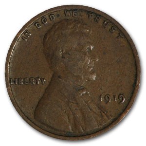 1919 Lincoln Cent XF