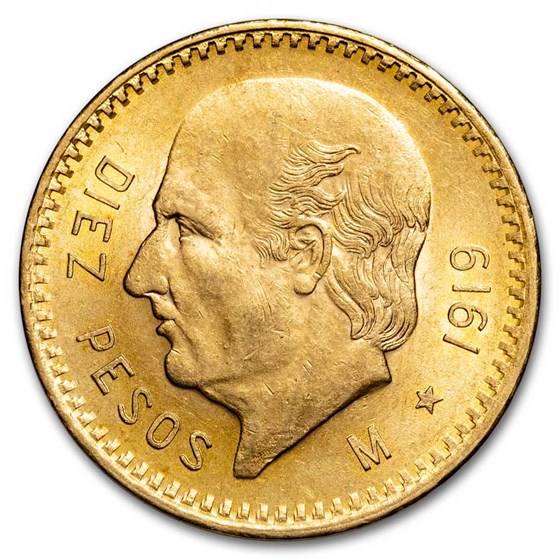 1919-M Mexico Gold 10 Pesos BU 1919-M Mexico Gold 10 Pesos BU