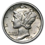 1919 Mercury Dime AU