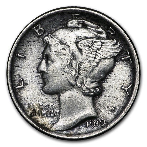 1919 Mercury Dime MS-63 PCGS (FB) 1919 Mercury Dime MS-63 PCGS (FB)