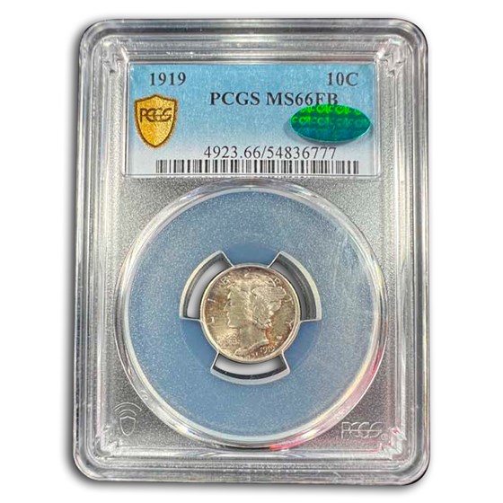 1919 Mercury Dime MS-66 PCGS CAC (FB) 1919 Mercury Dime MS-66 PCGS CAC (FB)