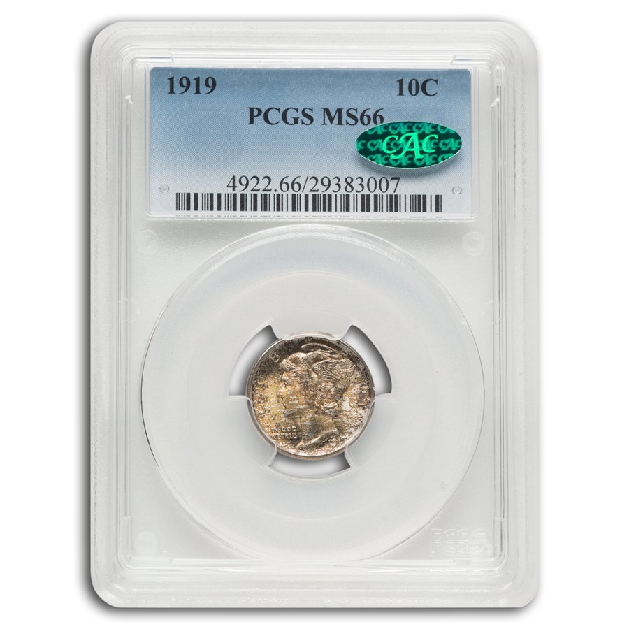 1919 Mercury Dime MS-66 PCGS CAC