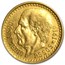 1919 Mexico Gold 2 1/2 Pesos Hidalgo AU