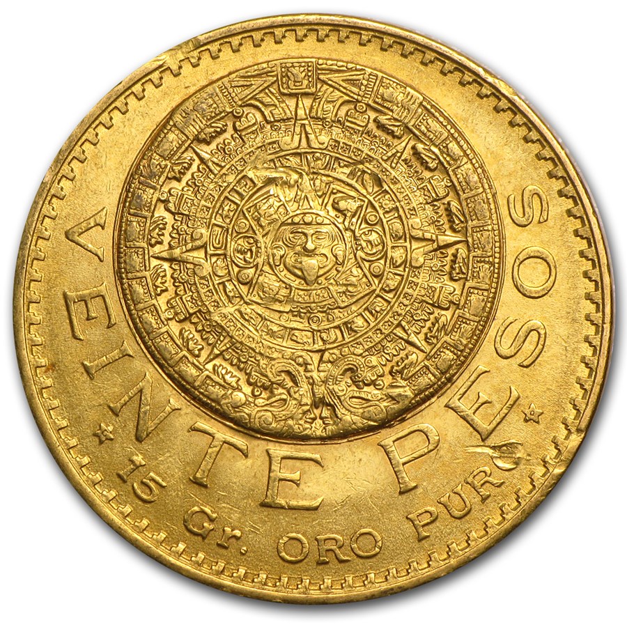 1919 Mexico Gold 20 Pesos XF