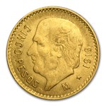 1919 Mexico Gold 5 Pesos XF