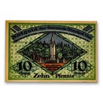 1919 Notgeld Oberhof im Thüringen 10 Pfennig CU (Lt Green)