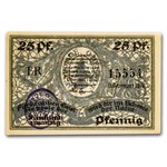 1919 Notgeld Oberhof im Thüringen 25 Pfennig CU (Lt Blue)