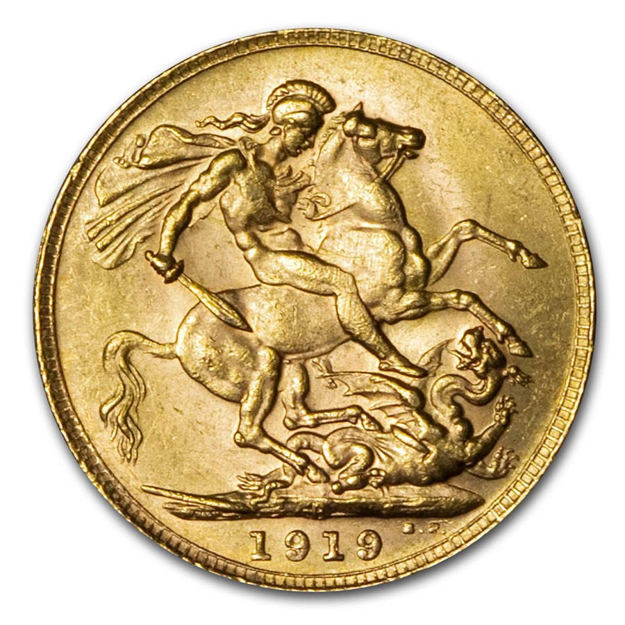 1919-P Australia Gold Sovereign George V BU