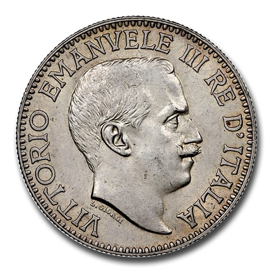 1919-R Italian Somaliland Silver Rupia Emanuele III MS-62 NGC