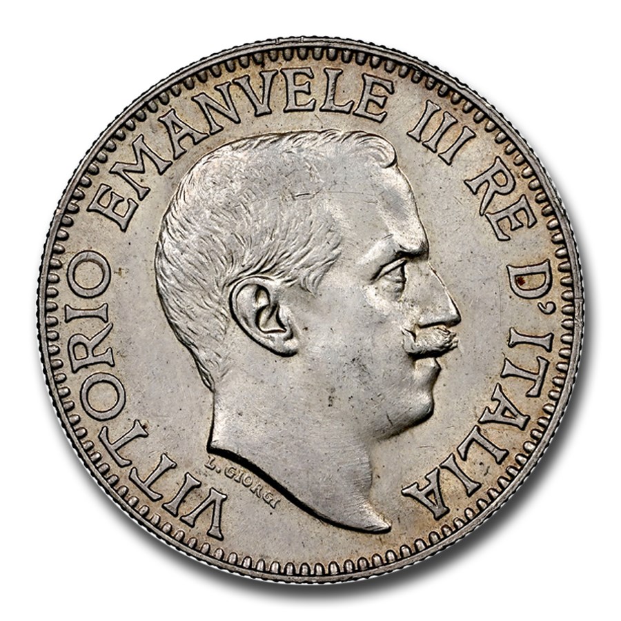 1919-R Italian Somaliland Silver Rupia Emanuele III MS-62 NGC