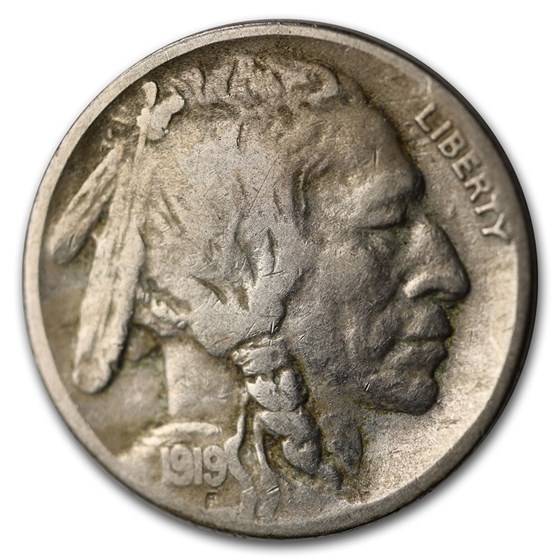 1919-S Buffalo Nickel Fine Details 1919-S Buffalo Nickel Fine Details