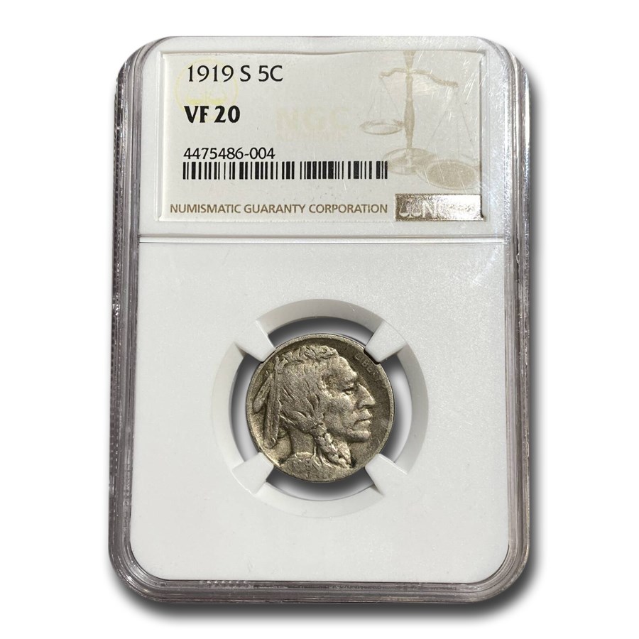 1919-S Buffalo Nickel VF-20 NGC