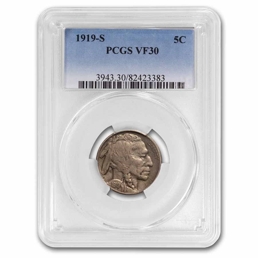 1919-S Buffalo Nickel VF-30 PCGS