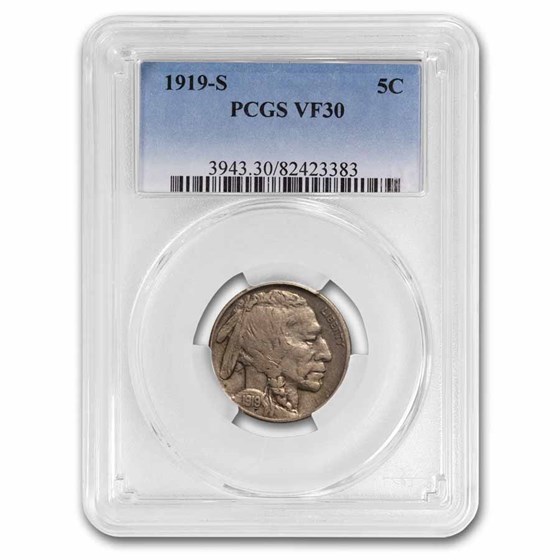 1919-S Buffalo Nickel VF-30 PCGS 1919-S Buffalo Nickel VF-30 PCGS