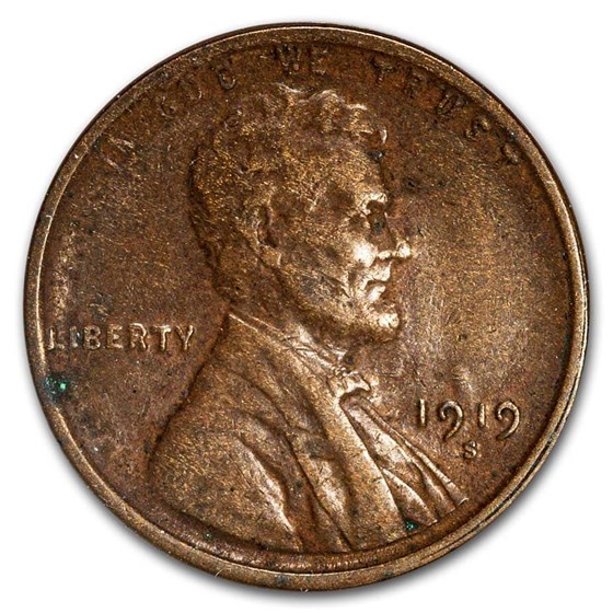 1919-S Lincoln Cent 50-Coin Roll Avg Circ 1919-S Lincoln Cent 50-Coin Roll Avg Circ
