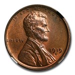 1919-S Lincoln Cent MS-64 NGC (Red/Brown)
