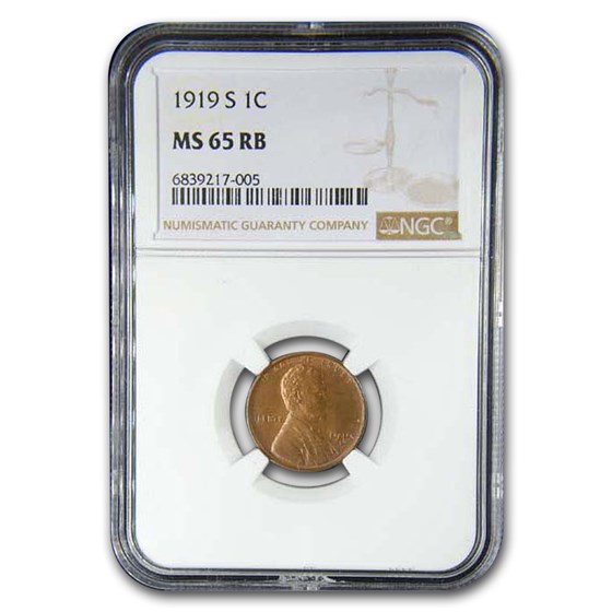 1919-S Lincoln Cent MS-65 NGC (Red/Brown) 1919-S Lincoln Cent MS-65 NGC (Red/Brown)