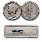 1919-S Mercury Dime 50-Coin Roll Avg Circ