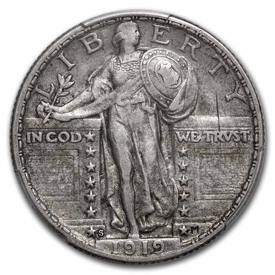 1919-S Standing Liberty Quarter XF-40 PCGS 1919-S Standing Liberty Quarter XF-40 PCGS
