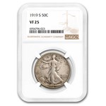 1919-S Walking Liberty Half Dollar VF-25 NGC