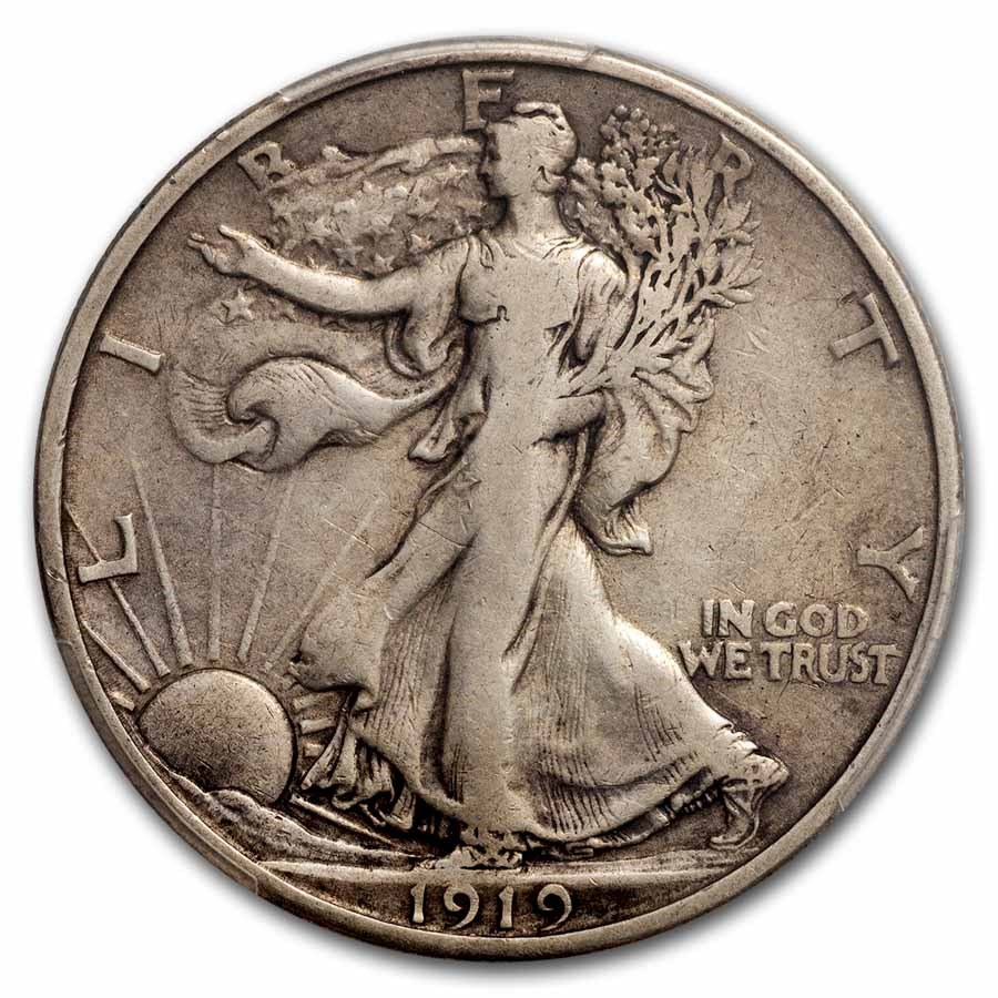 1919-S Walking Liberty Half Dollar VF-25 PCGS