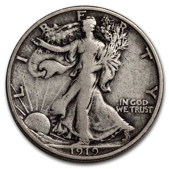 1919-S Walking Liberty Half Dollar VF
