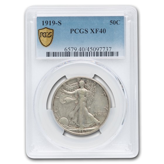 1919-S Walking Liberty Half Dollar XF-40 PCGS 1919-S Walking Liberty Half Dollar XF-40 PCGS