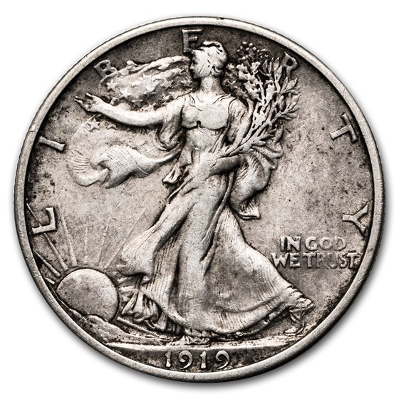 1919-S Walking Liberty Half Dollar XF 1919-S Walking Liberty Half Dollar XF