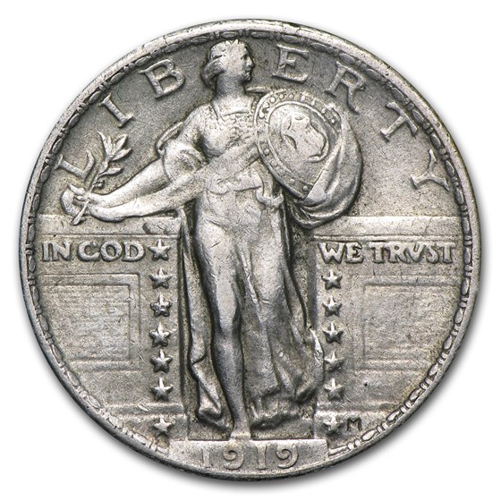 1919 Standing Liberty Quarter AU 1919 Standing Liberty Quarter AU